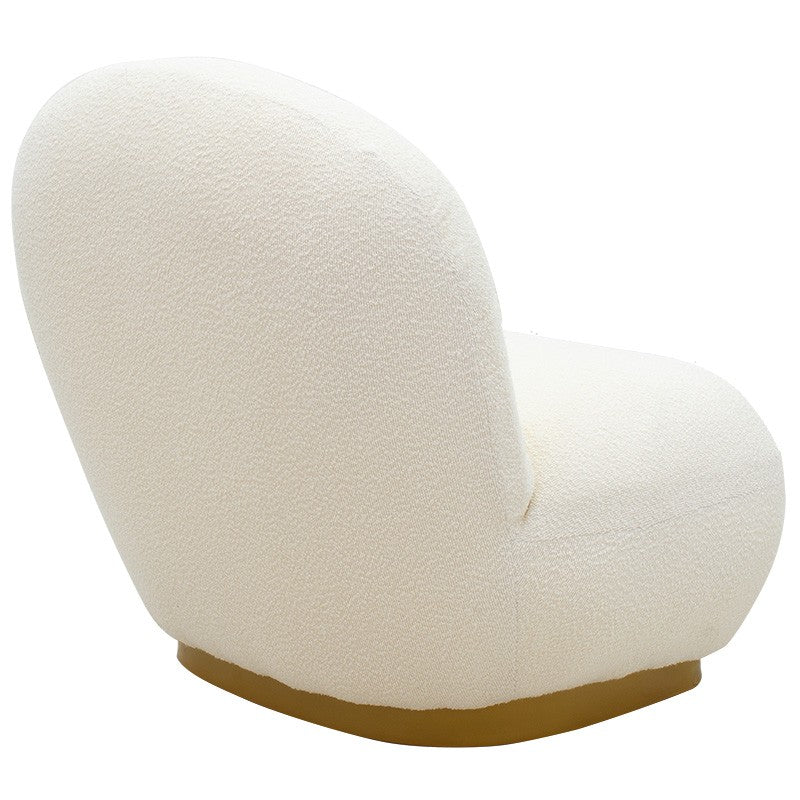 Fauteuil Rosalie tissu boucle crème-doré 83x80x79cm