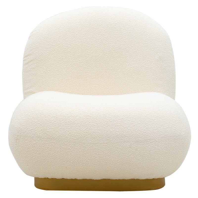 Fauteuil Rosalie tissu boucle crème-doré 83x80x79cm