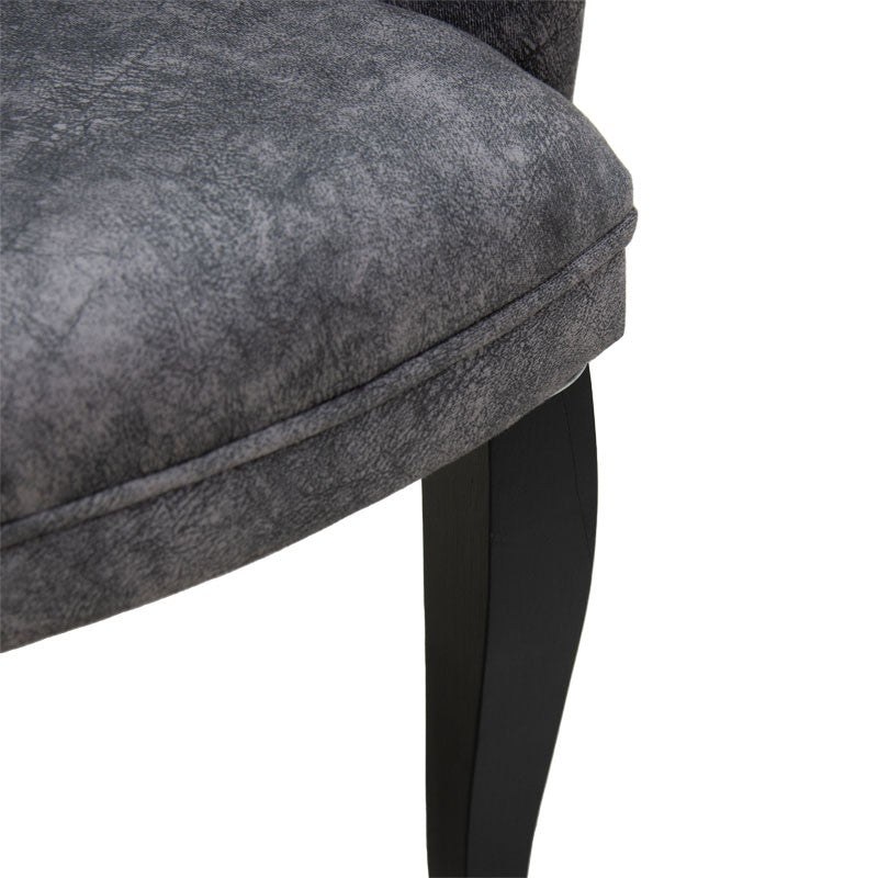 Fauteuil Samara tissu gris antique 67x62x78cm