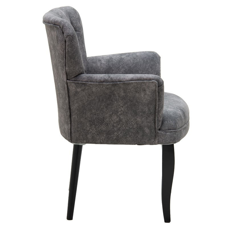 Fauteuil Samara tissu gris antique 67x62x78cm