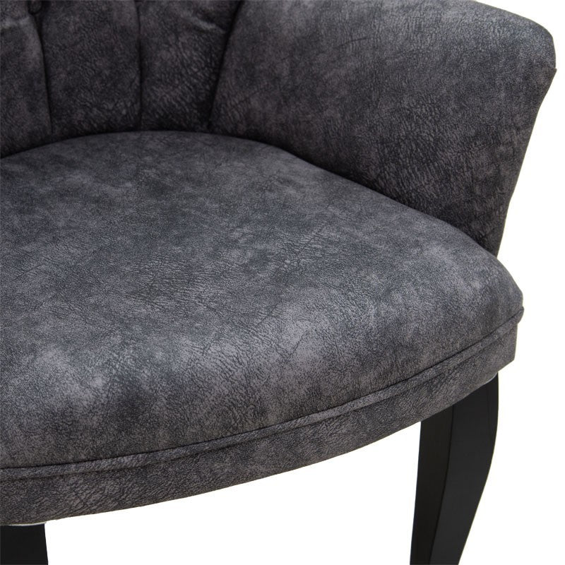 Fauteuil Samara tissu gris antique 67x62x78cm