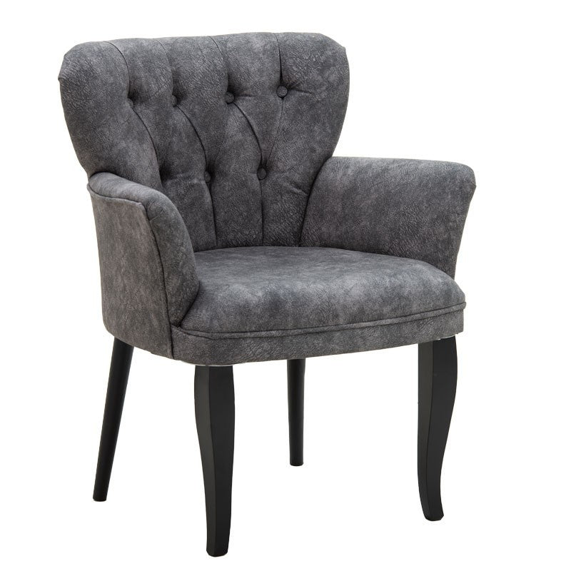 Fauteuil Samara tissu gris antique 67x62x78cm