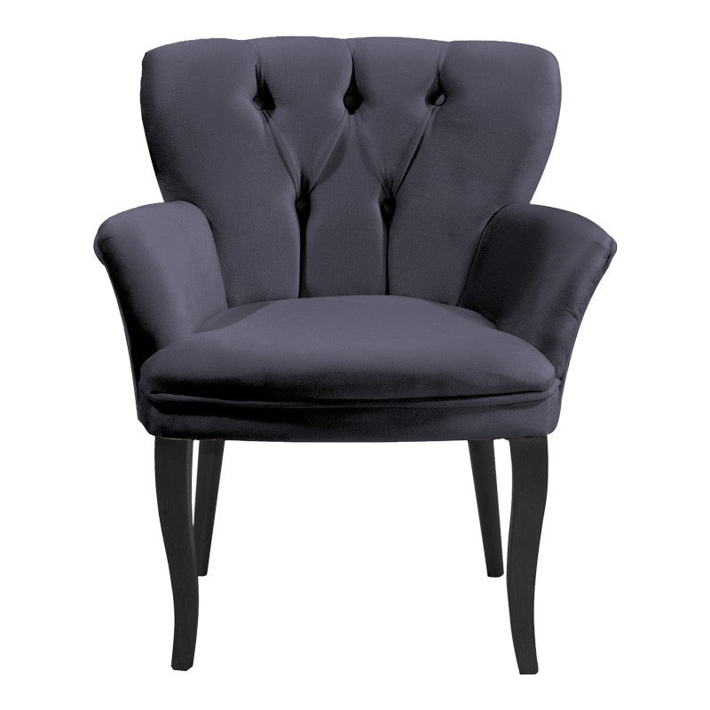 Fauteuil Samara tissu gris antique 67x62x78cm