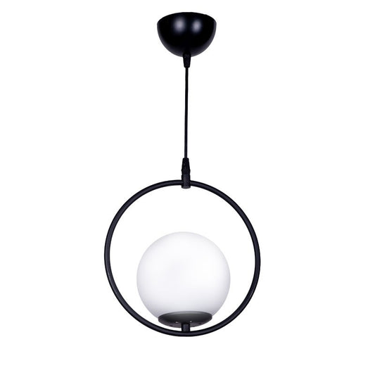 Plafonnier suspension luminaire  Elias E27 noir-blanc D25x56cm