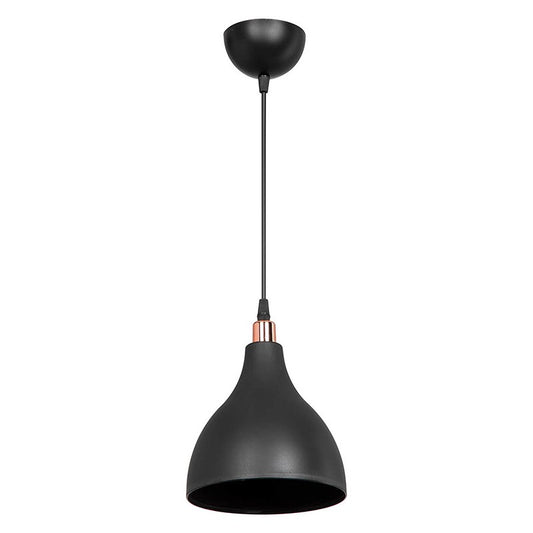 Plafonnier suspension luminaire Lofty Å27 noir D18x56cm
