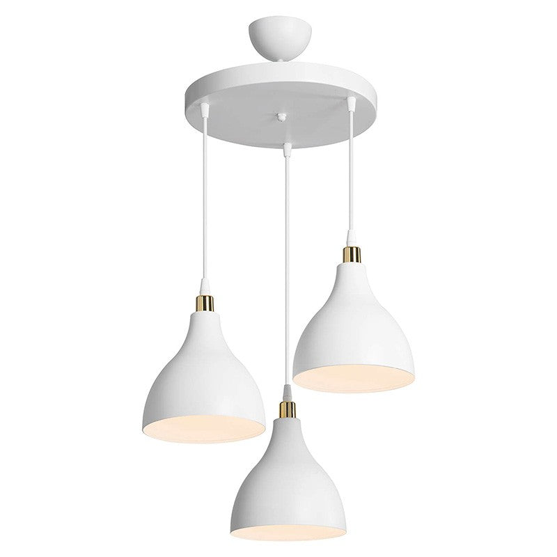 Plafonnier suspension luminaire Lofty  Å27 blanc D40x80cm