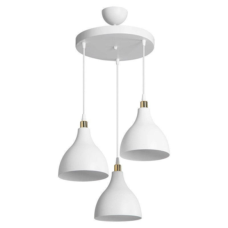 Plafonnier suspension luminaire Lofty  Å27 blanc D40x80cm