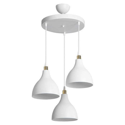 Plafonnier suspension luminaire Lofty  Å27 blanc D40x80cm