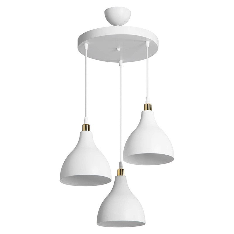 Plafonnier suspension luminaire Lofty  Å27 blanc D40x80cm