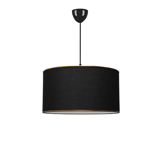 Plafonnier suspension luminaire E27 Noir D38x21cm
