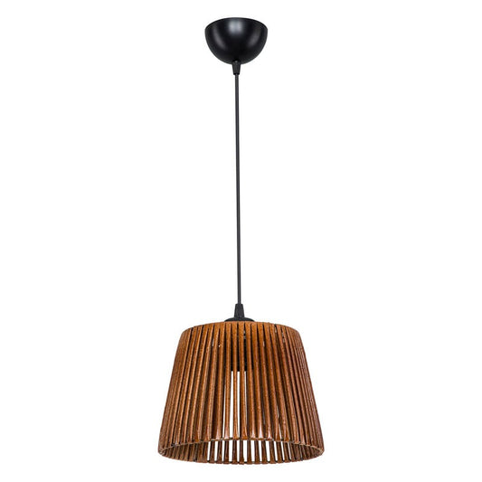 Plafonnier suspension luminaire Å27 marron D20x15cm