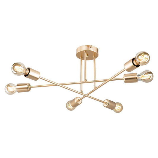 Plafonnier suspension luminaire  Å27 doré D61x25cm