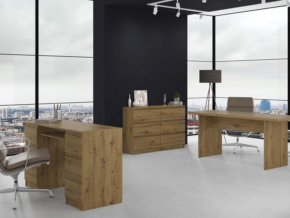 Commode IRINA 6 tiroirs 120 x75 x 30 cm Bois