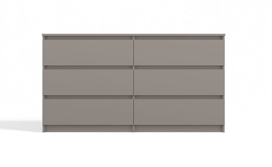 Commode IRINA 6 tiroirs 138 x75 x 40 cm Beige
