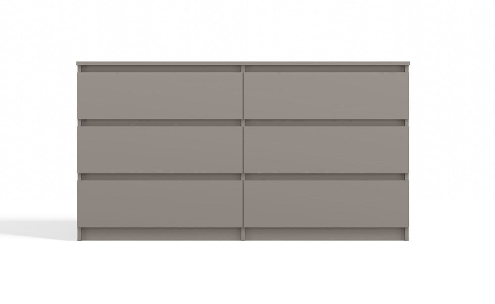 Commode IRINA 6 tiroirs 138 x75 x 40 cm Beige