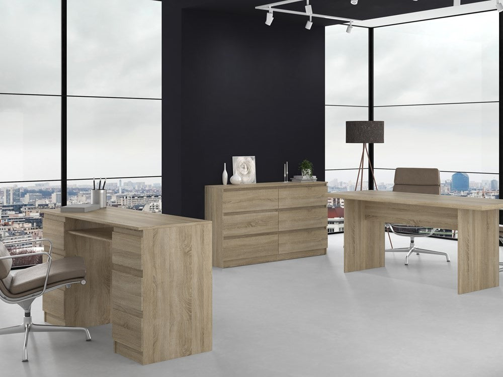 Commode IRINA 6 tiroirs 138 x75 x 40 cm Bois