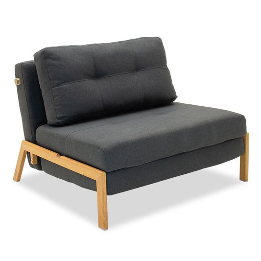 Fauteuil-lit Fancy avec tissu anthracite 95x98x70cm