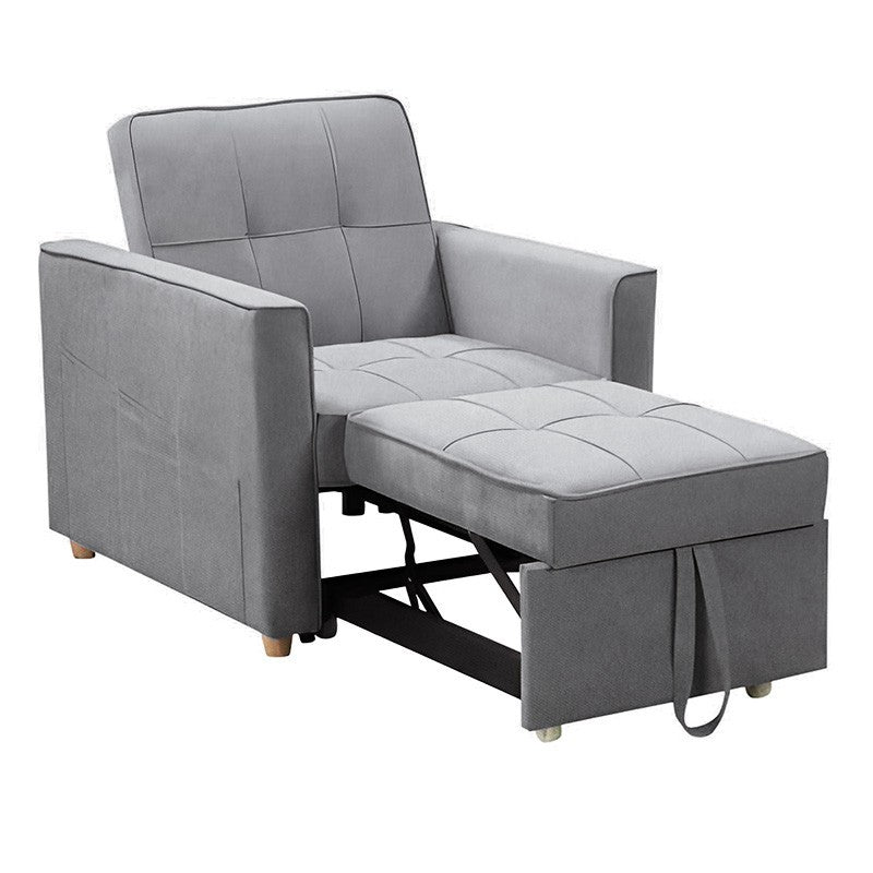 Fauteuil-lit Commit tissu couleur gris 82x93x90cm