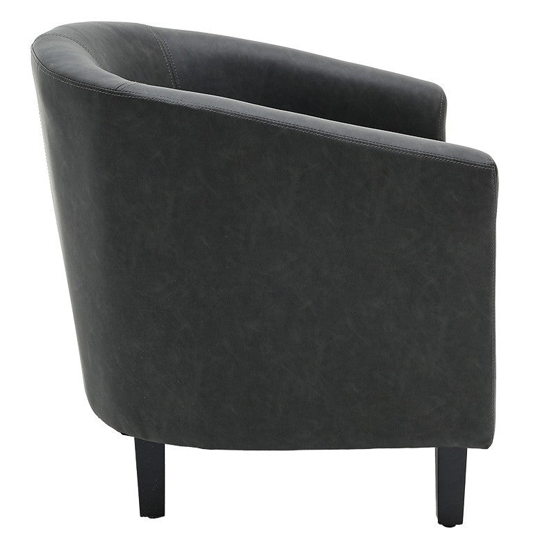 Fauteuil Major PU noir-gris 63,5x68x71cm