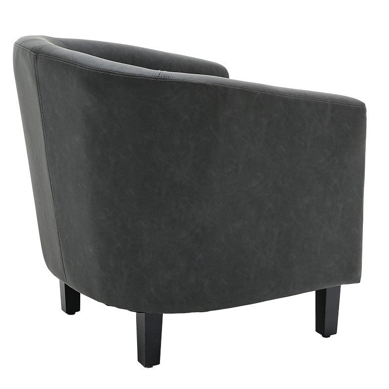 Fauteuil Major PU noir-gris 63,5x68x71cm