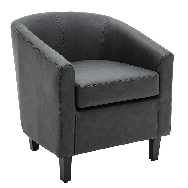 Fauteuil Major PU noir-gris 63,5x68x71cm