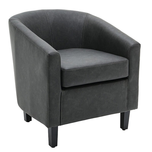 Fauteuil Major PU noir-gris 63,5x68x71cm