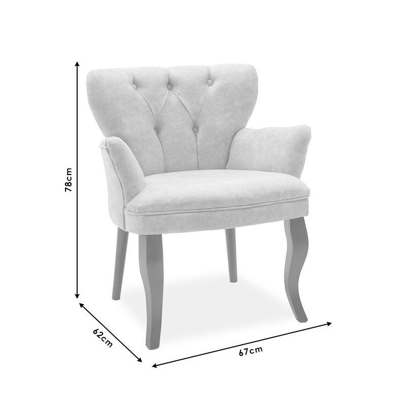 Fauteuil Samara tissu beige antique 67x62x78cm