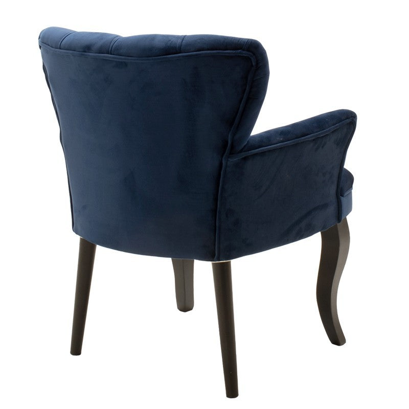 Fauteuil Samara tissu bleu 67x62x78cm