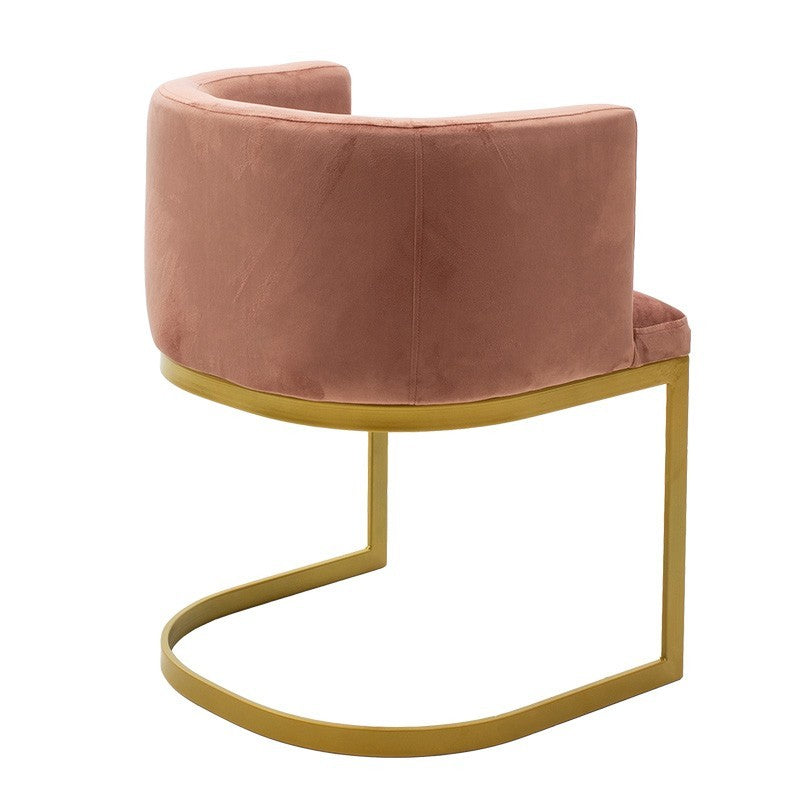 Fauteuil Viv en velours pomme pourrie - métal doré