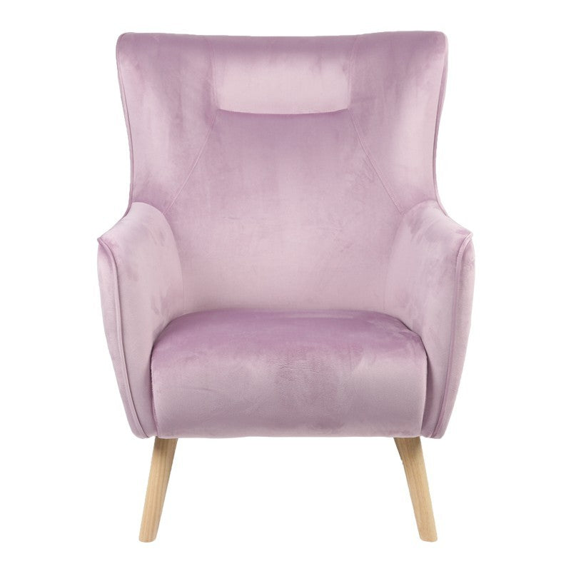 Fauteuil insicive tissu velours pomme pourrie-pied naturel 72x89x105cm