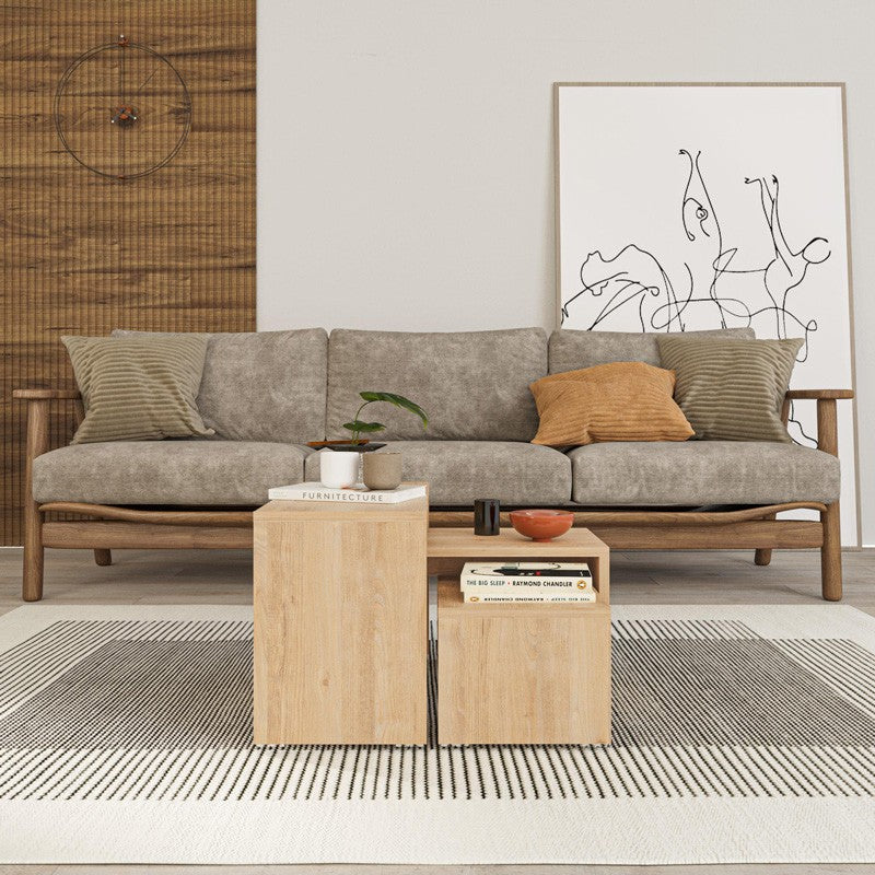 Lot de 3 tables basses bois 65 x 30 x 39 cm