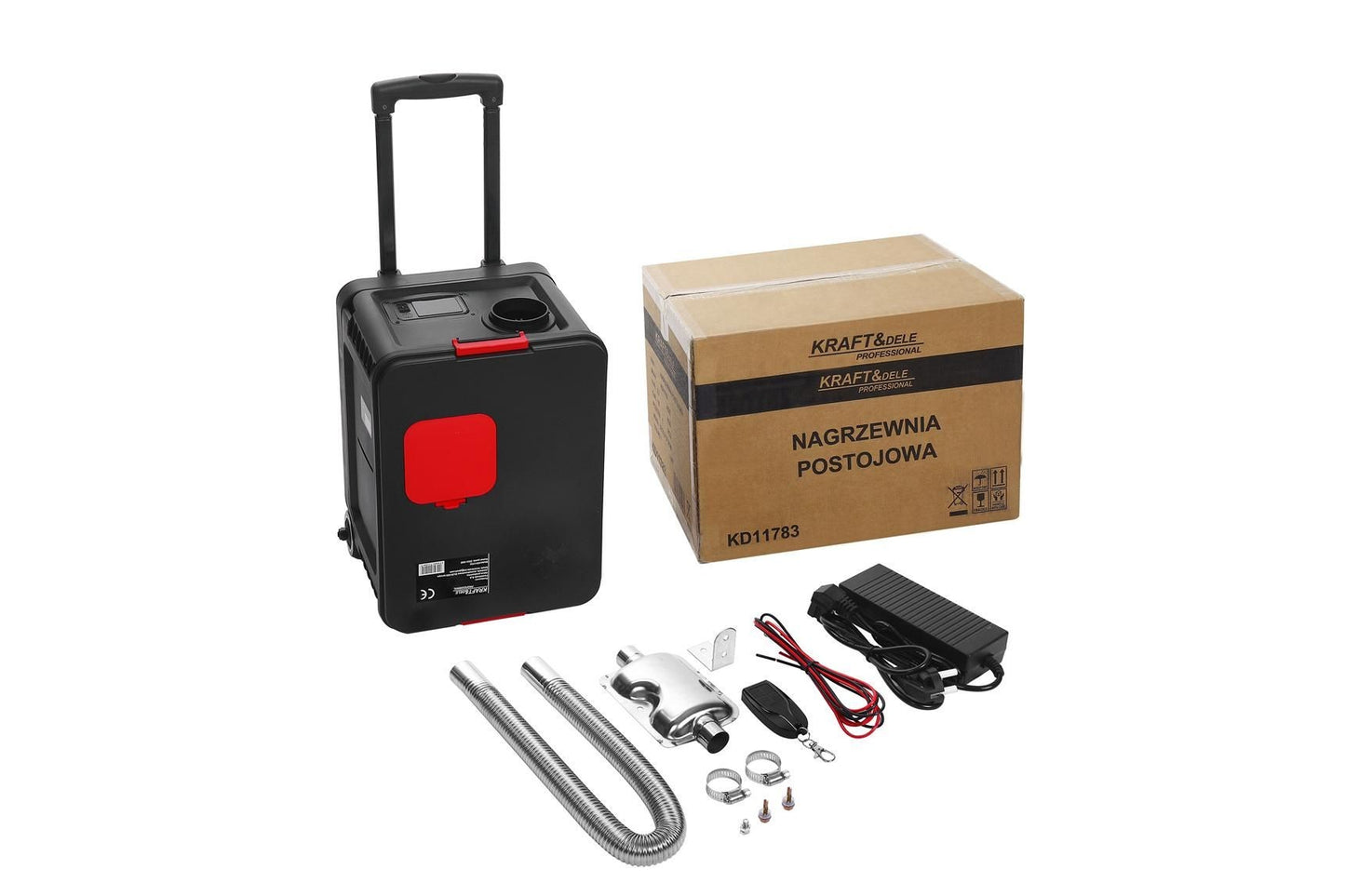 Chauffage mobile à huile LCD 9 kW avec télécommande 12/24/230 V