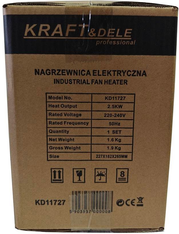Chauffage Radiateur électrique de chantier  2,5 kW 230 V