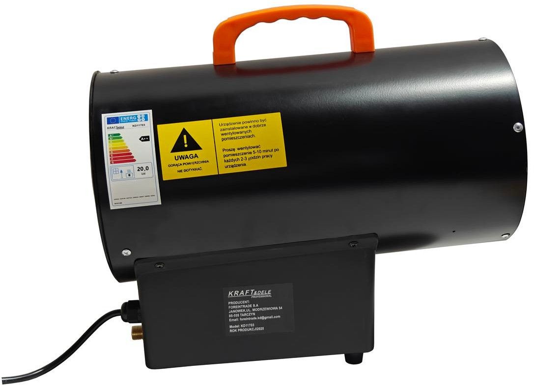 Chauffage de chantier au gaz 20 kW