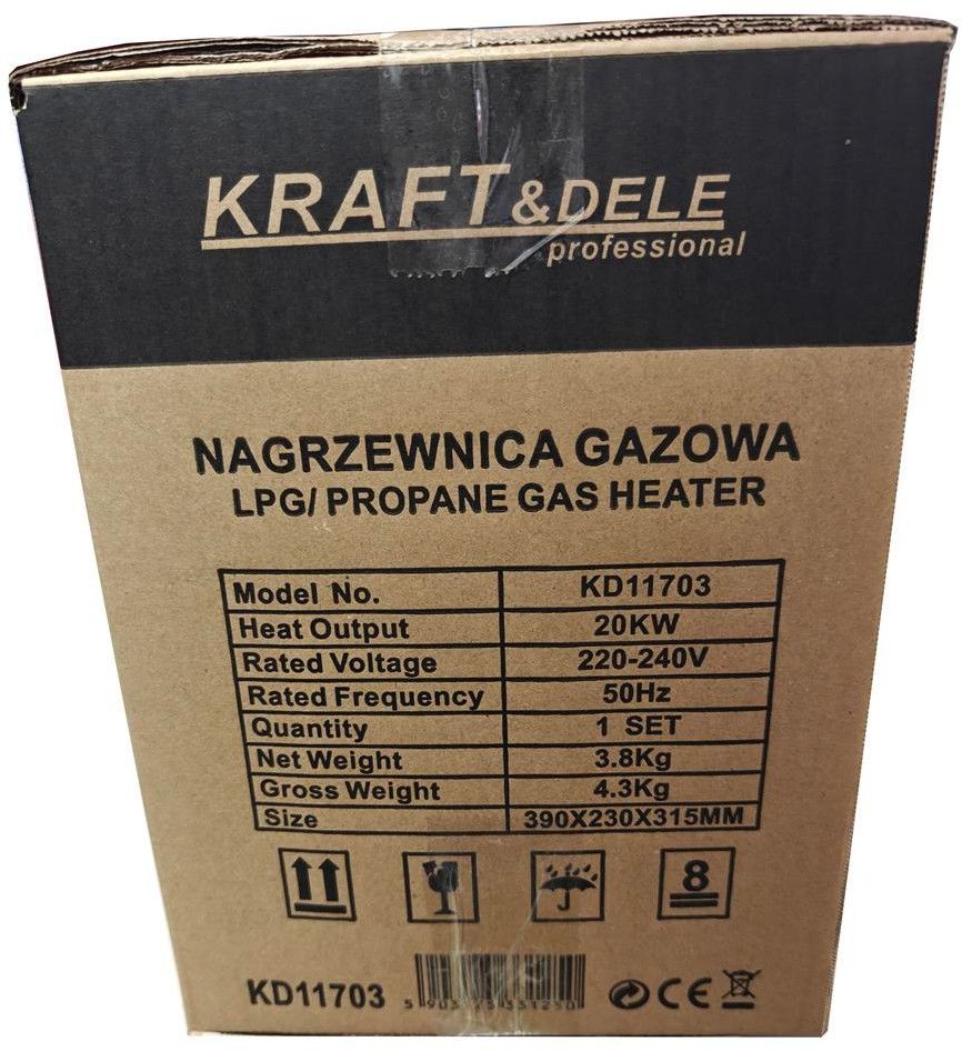 Chauffage de chantier au gaz 20 kW