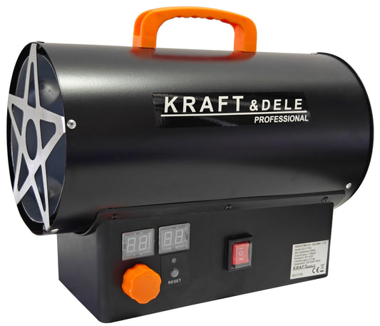 Chauffage de chantier au gaz 25 kW + Thermostat + Réducteur