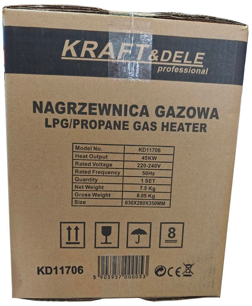 Chauffage de chantier au gaz 45 kW Thermostat