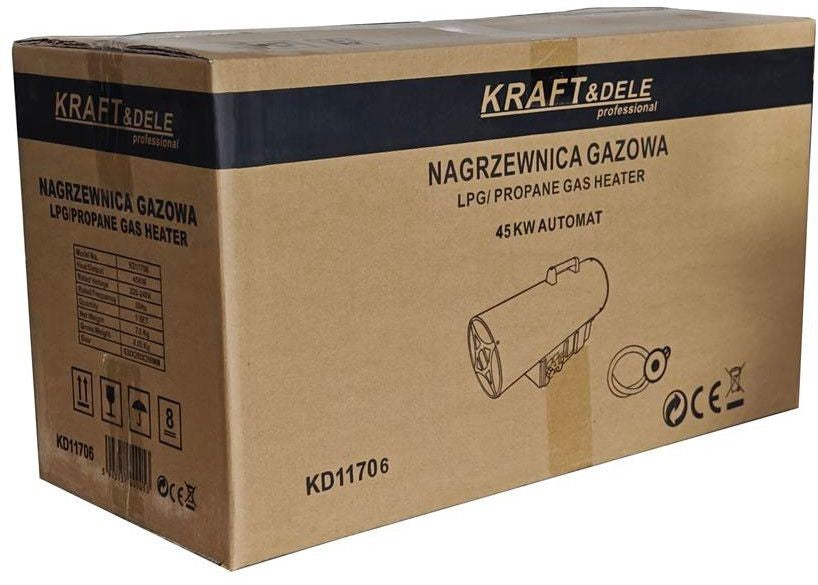 Chauffage de chantier au gaz 45 kW Thermostat