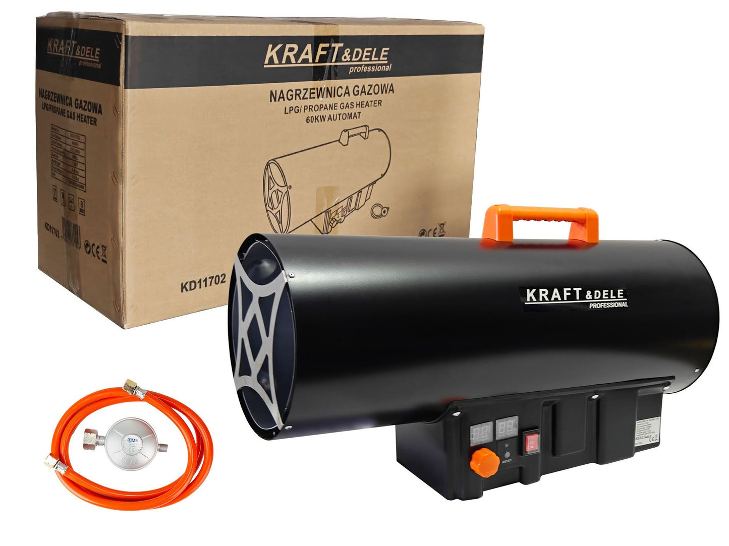 Chauffage de chantier au gaz 60 kW Thermostat