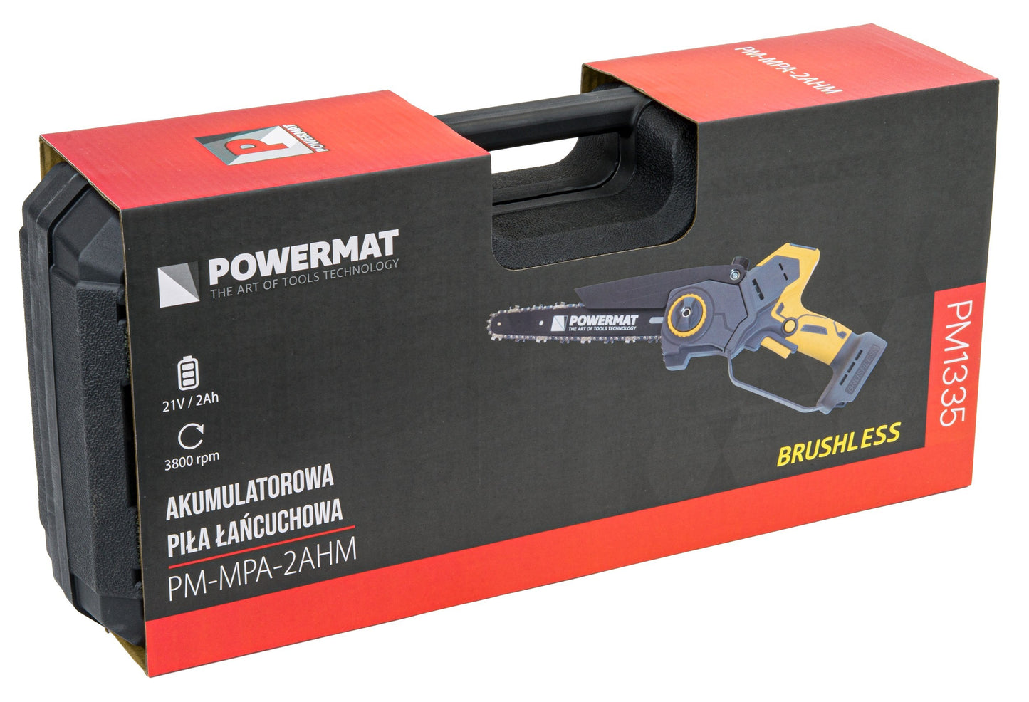 Mini tronçonneuse électrique  8"  21 V  2 batteries + acessoires