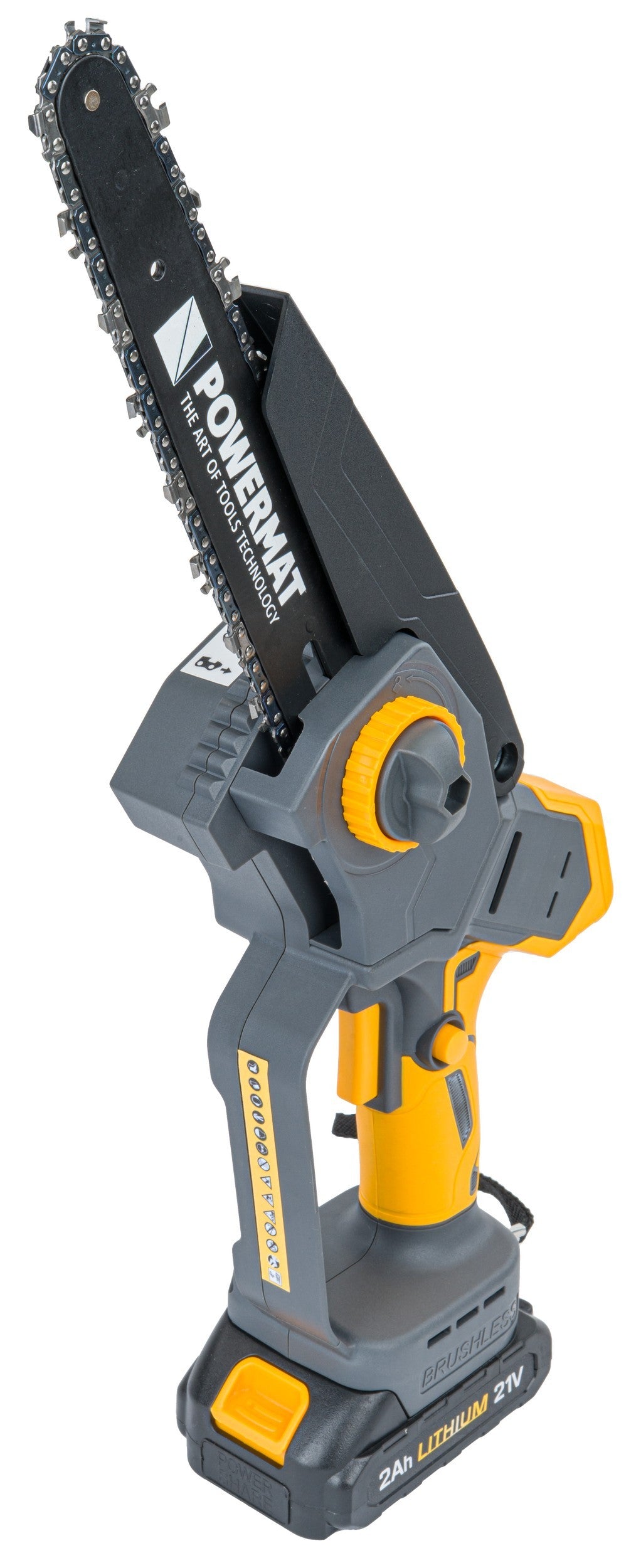 Mini tronçonneuse électrique  8"  21 V  2 batteries + acessoires