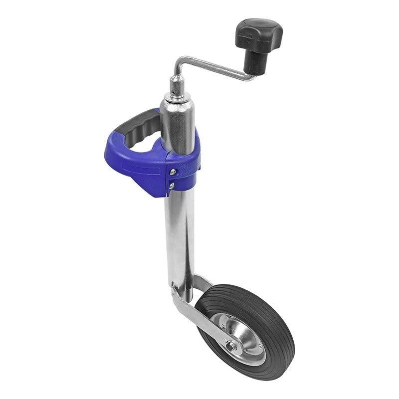 Poignée de manoeuvre bleu pour roue jockey de 48mm