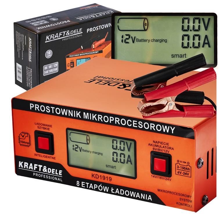 Chargeur de batterie REDRESSEUR À MICROPROCESSEUR 10 A 6/8/12/14/16/24 V
