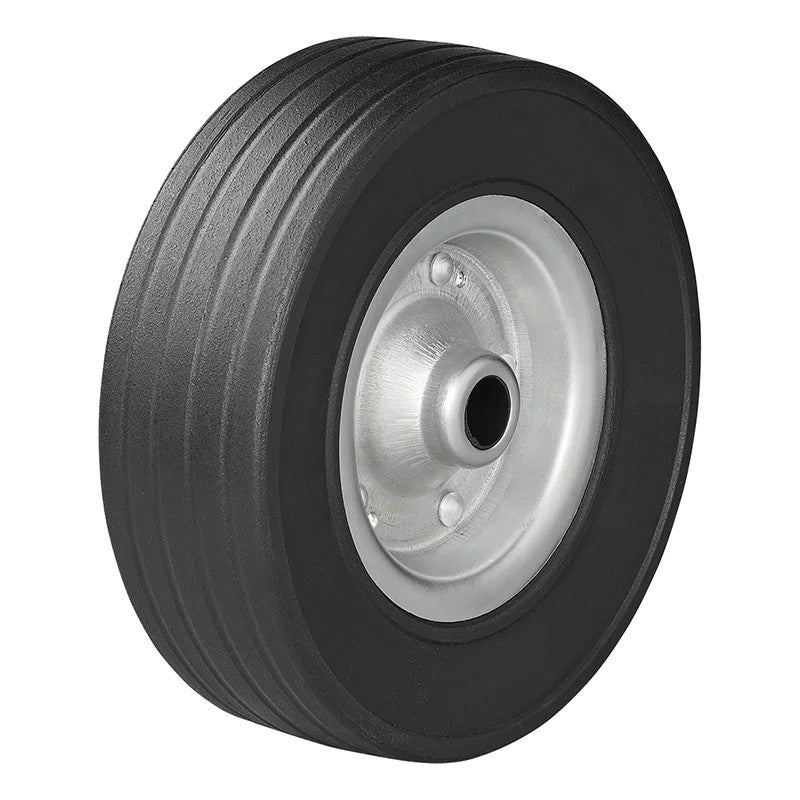 Roulette roue jockey jante métal avec pneu caoutchouc 220 x 65 mm 300 kg