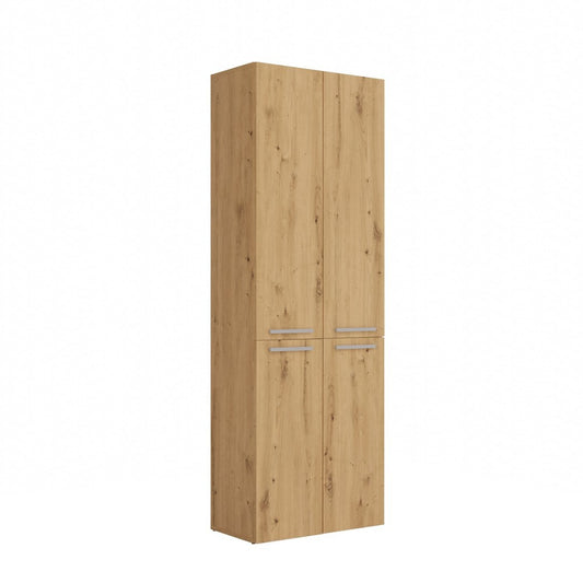 Meuble salle de bain armoire haute 174x30x60 cm bois artisan