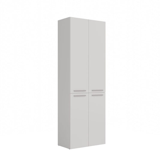 Meuble salle de bain armoire haute 174x30x60 cm bois blanc
