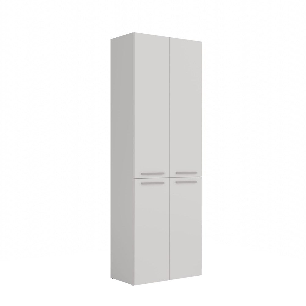 Meuble salle de bain armoire haute 174x30x60 cm bois blanc