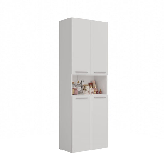 Meuble salle de bain armoire haute 174x30x60 cm blanc