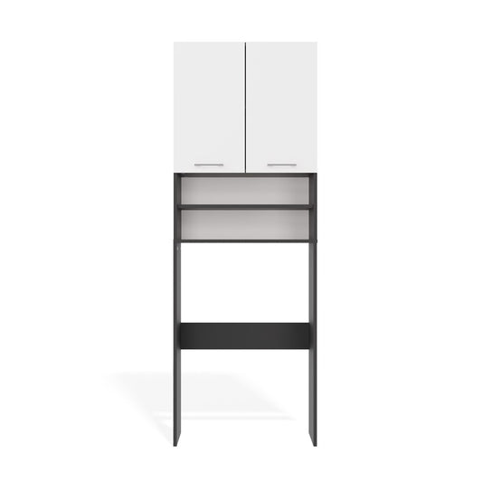 Meuble pour machine à laver anthracite blanc étagère 180X64X30 cm