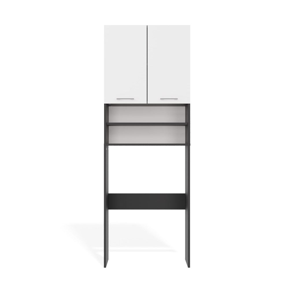 Meuble pour machine à laver anthracite blanc étagère 180X64X30 cm